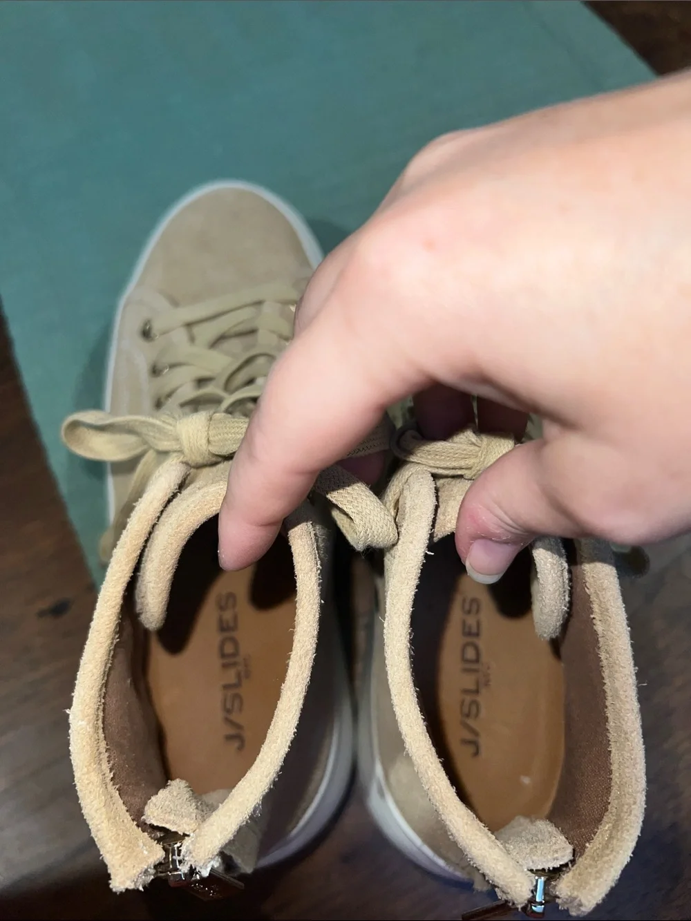J Slides Gracie Platform Suede Sneakers